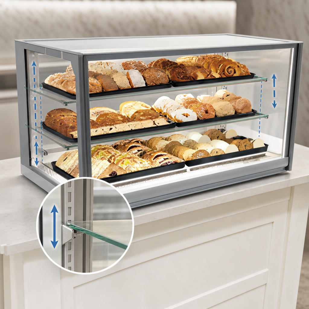 Two Adjustable Glass Shelves