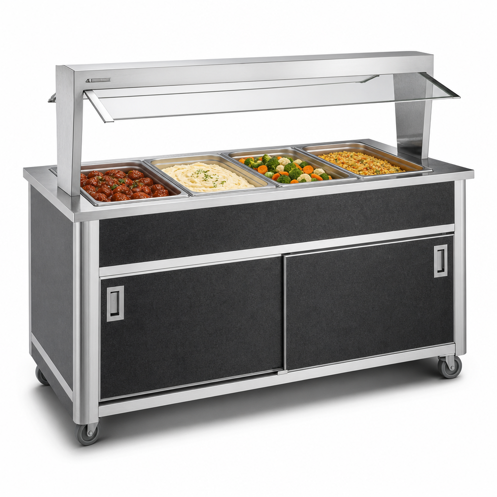 Four Full-Size Hot Food Wells
