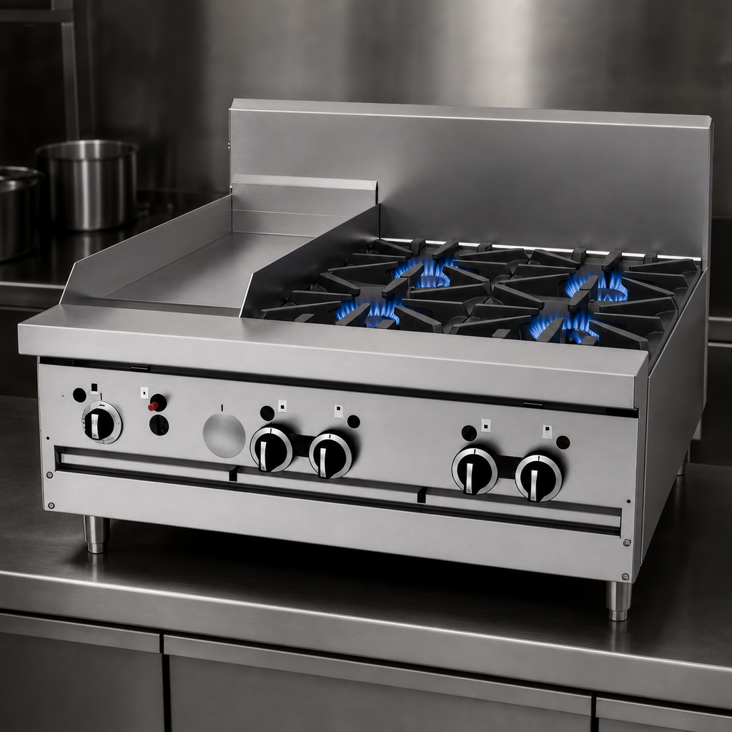 Four Open Burners