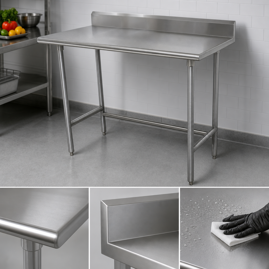 16-Gauge 304 Stainless Steel Top