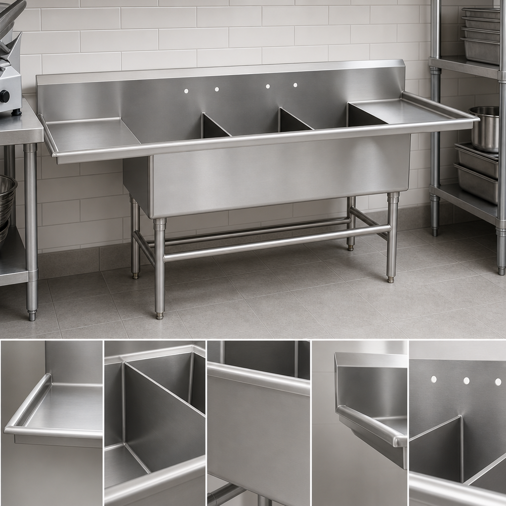 Heavy-Duty 14 Gauge Stainless Steel Construction