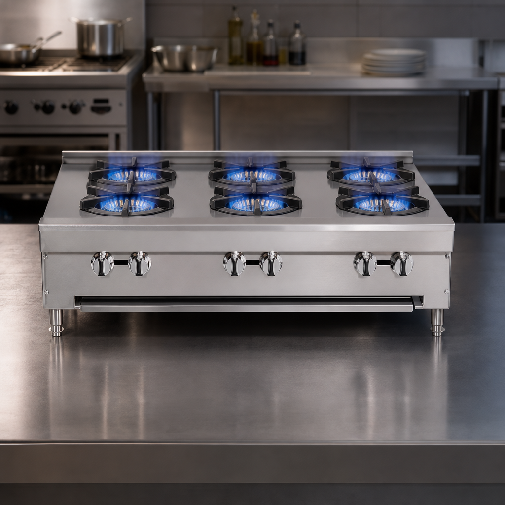Six Open Burners