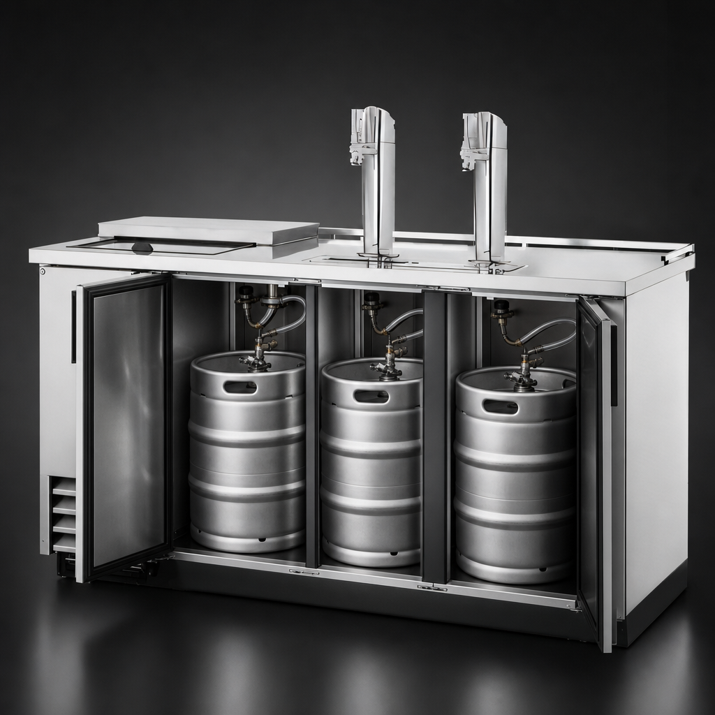 Three Half-Barrel Keg Capacity