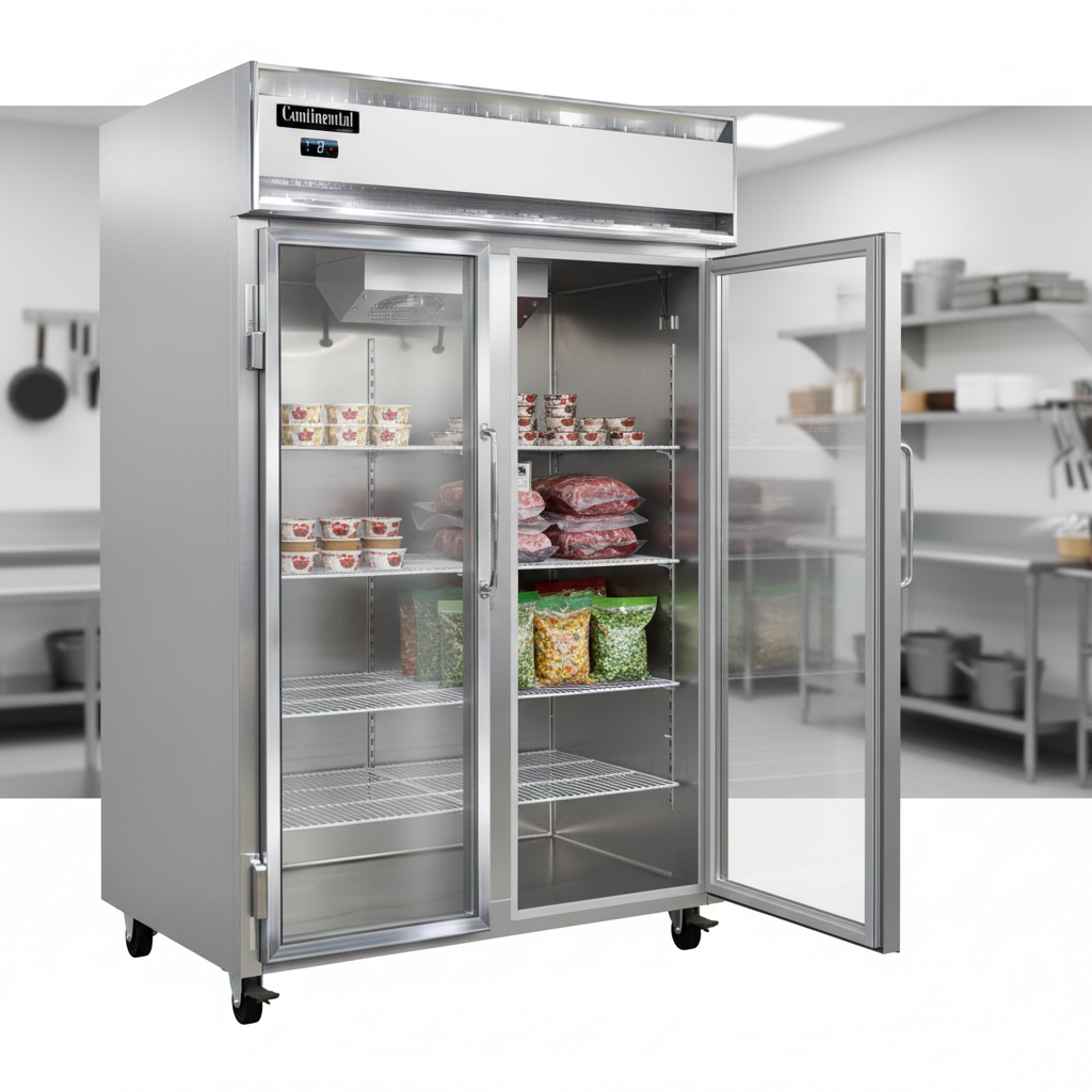 Explore the expansive, organized storage offered by the three-section design of this display freezer, perfect for diverse frozen inventory.