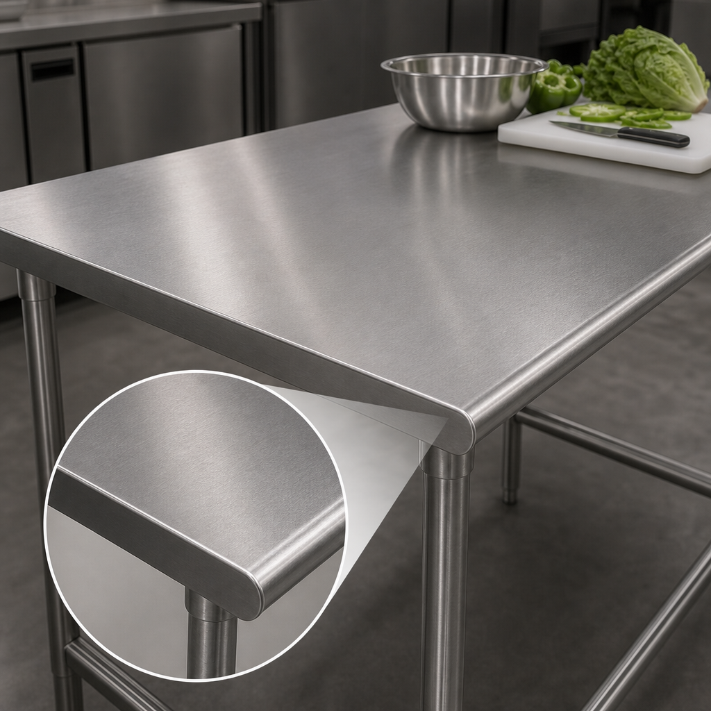 16-Gauge 304 Stainless Steel Top