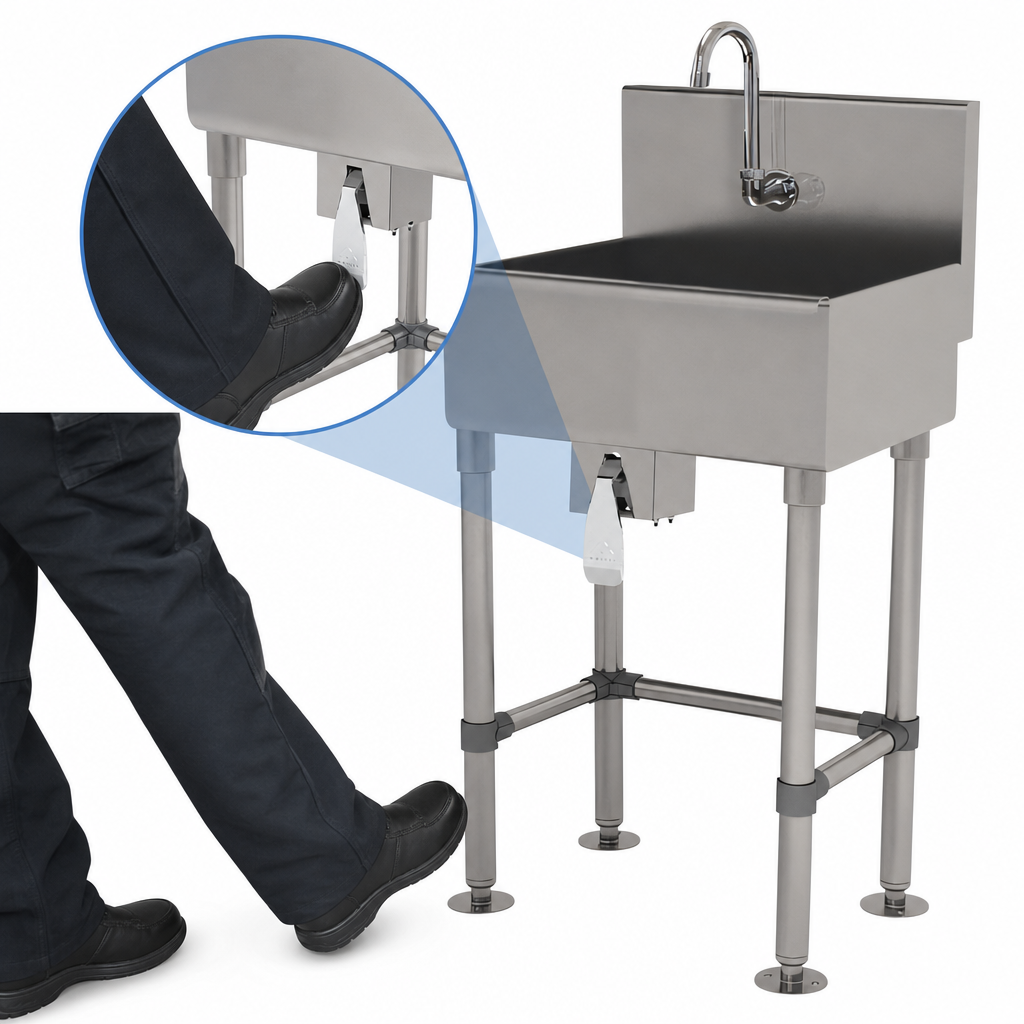 Toe-Operated Push Valve