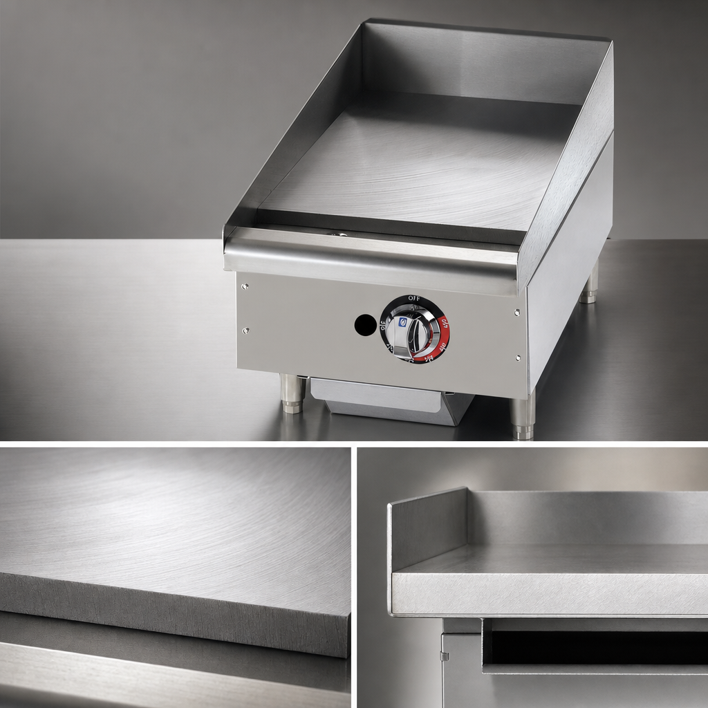 1-Inch Polished Steel Griddle Plate