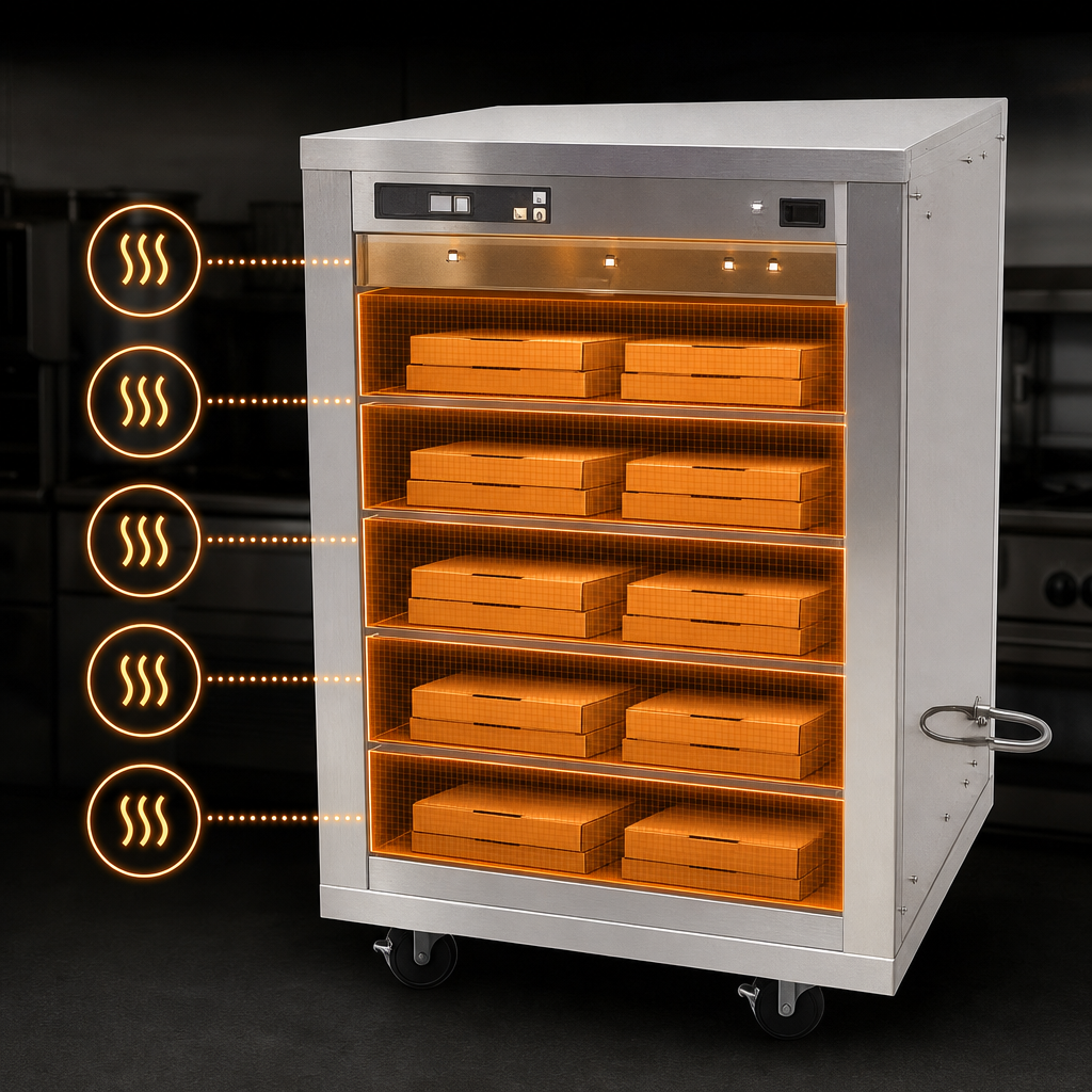 Five Individually Heated Shelves