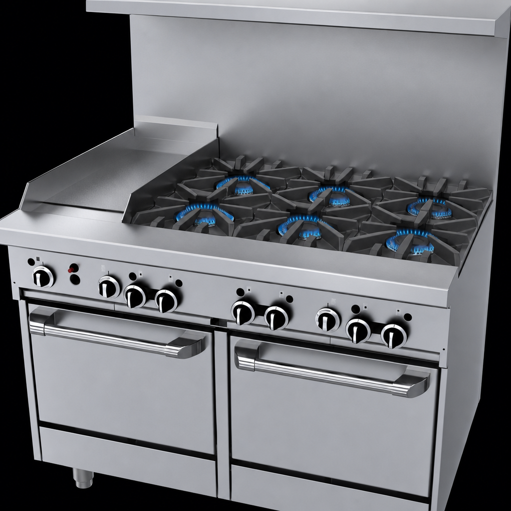 Cast-Iron Open Burners and Ring Grates