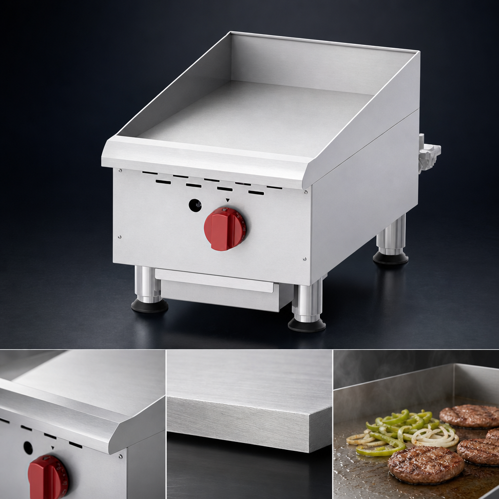 3/4-Inch Thick Polished Steel Griddle Plate