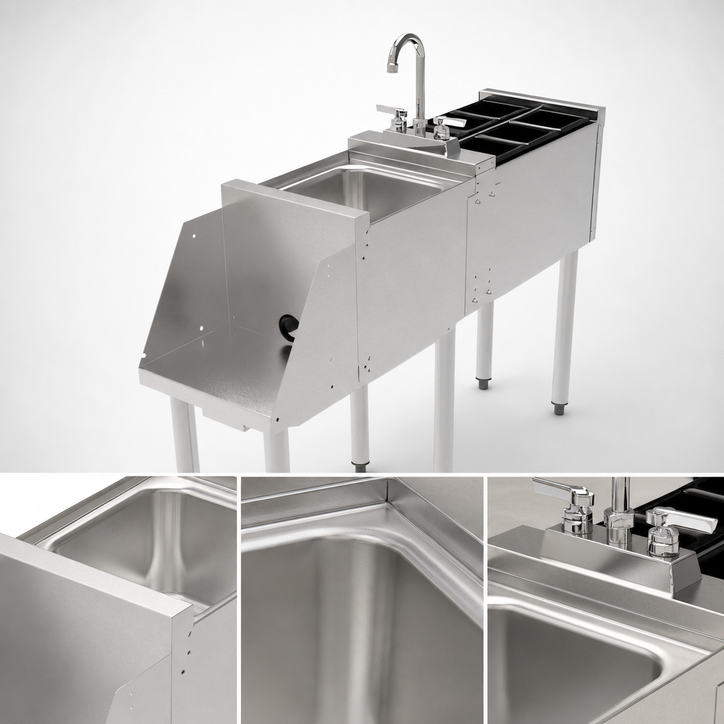 18-Gauge Stainless Steel Dump Sink
