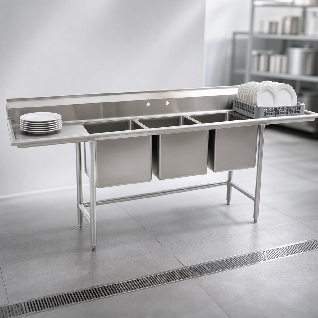 Three-Compartment Sink