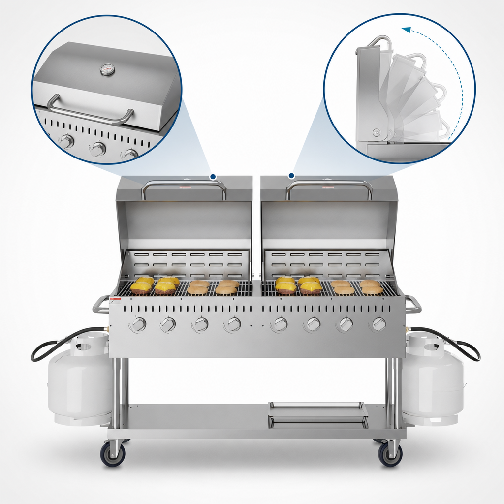 Dual 30-Inch Roll Dome Covers