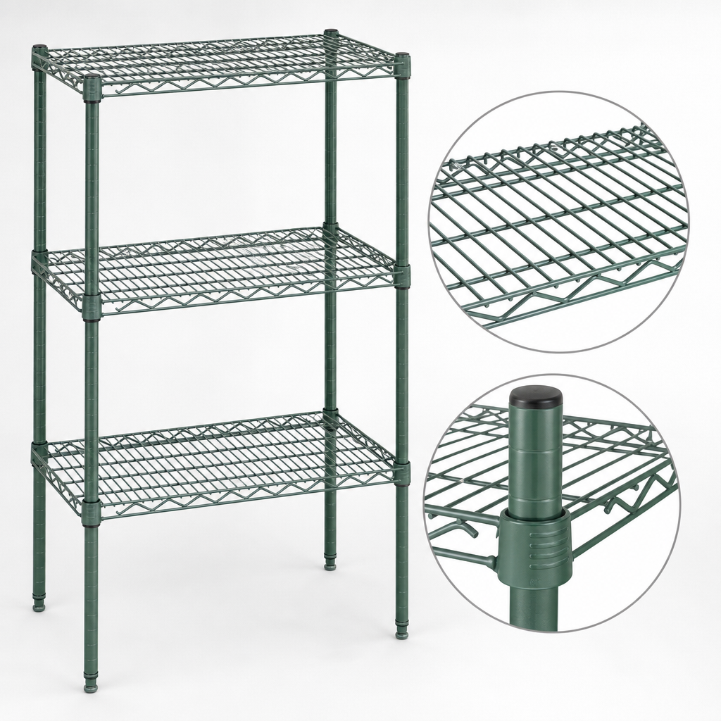 Double-Mat Open Wire Shelves
