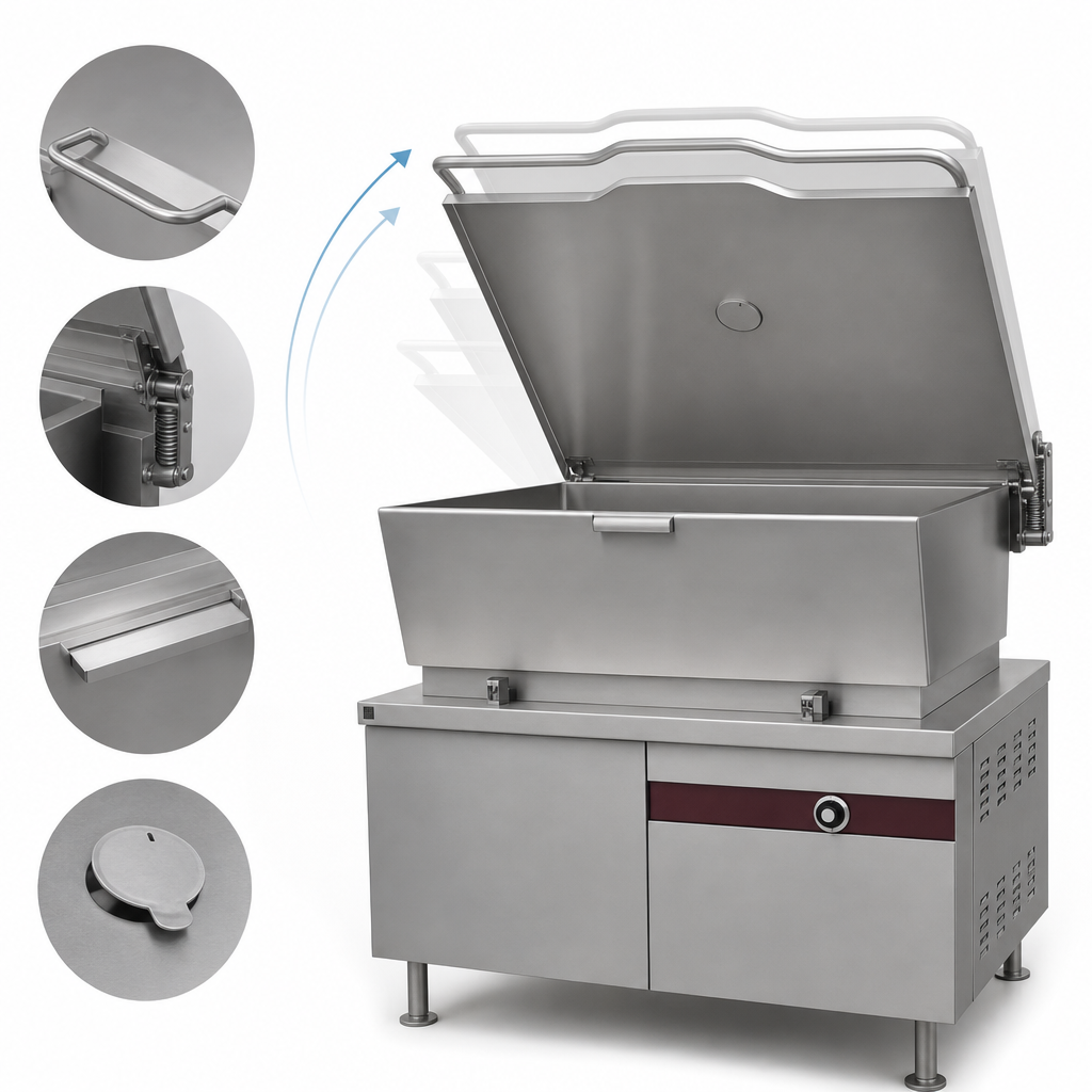Stainless Steel Cover with Spring Assist