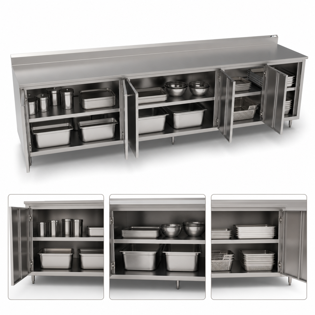 Cabinet Base with 3 Hinged Door Sets