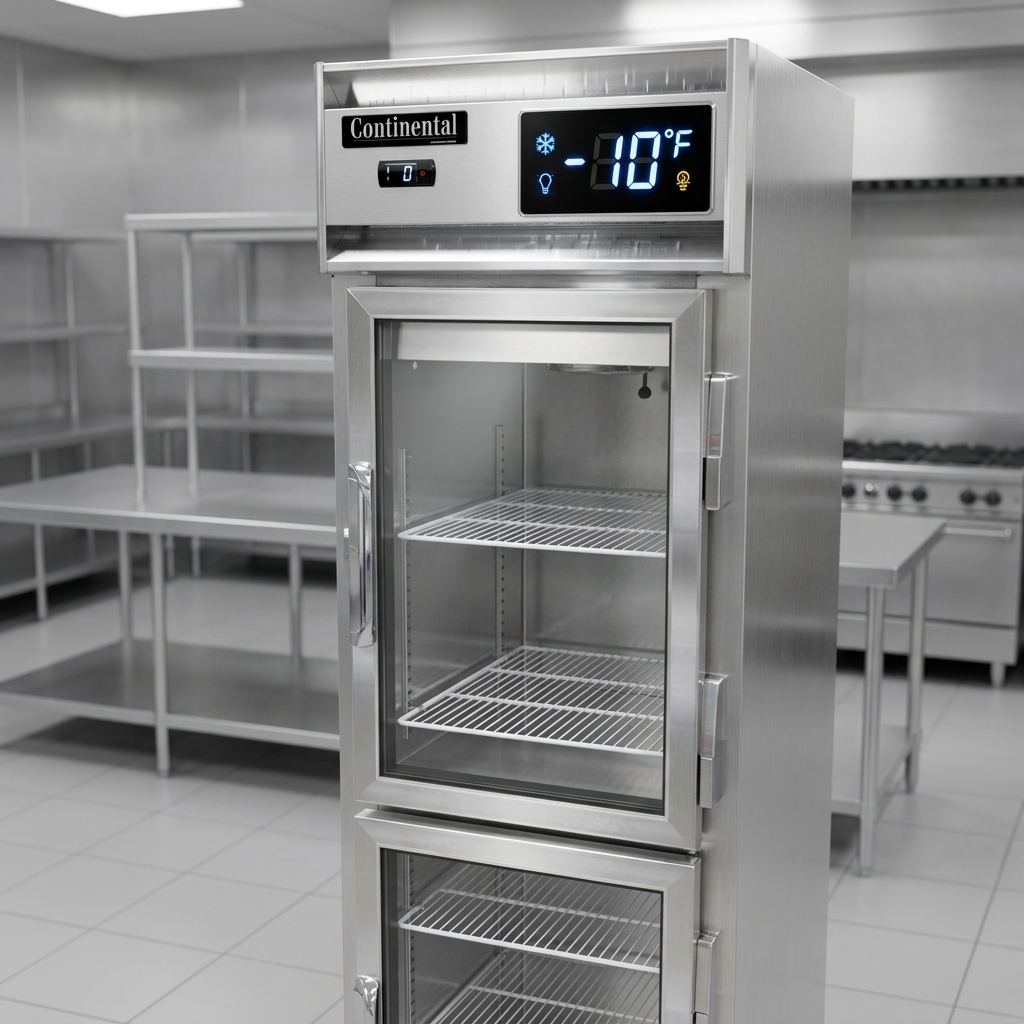 Precisely manage and easily monitor your freezer's internal conditions with the clear electronic control and digital display.