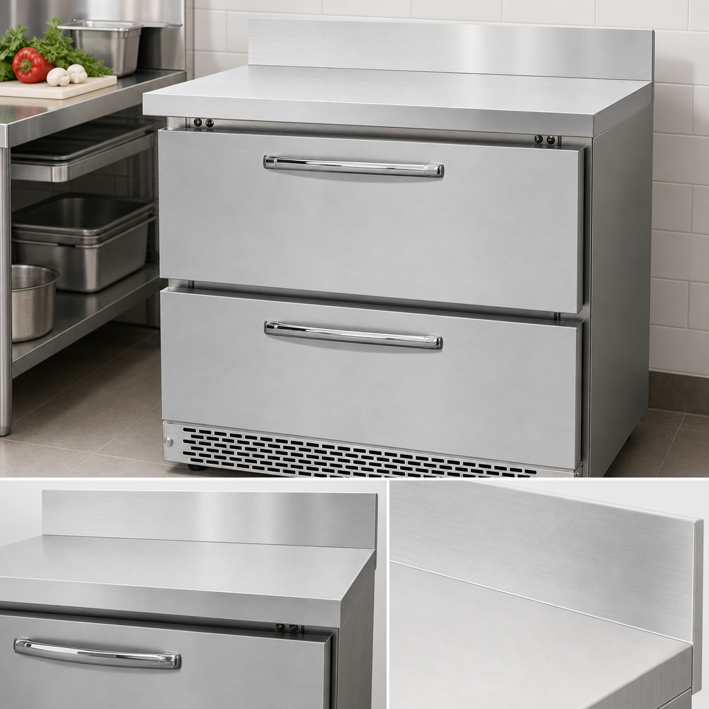 Stainless Steel Top with Backsplash