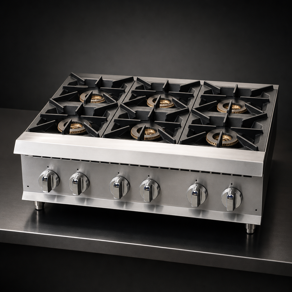 Six Cast Iron Burners