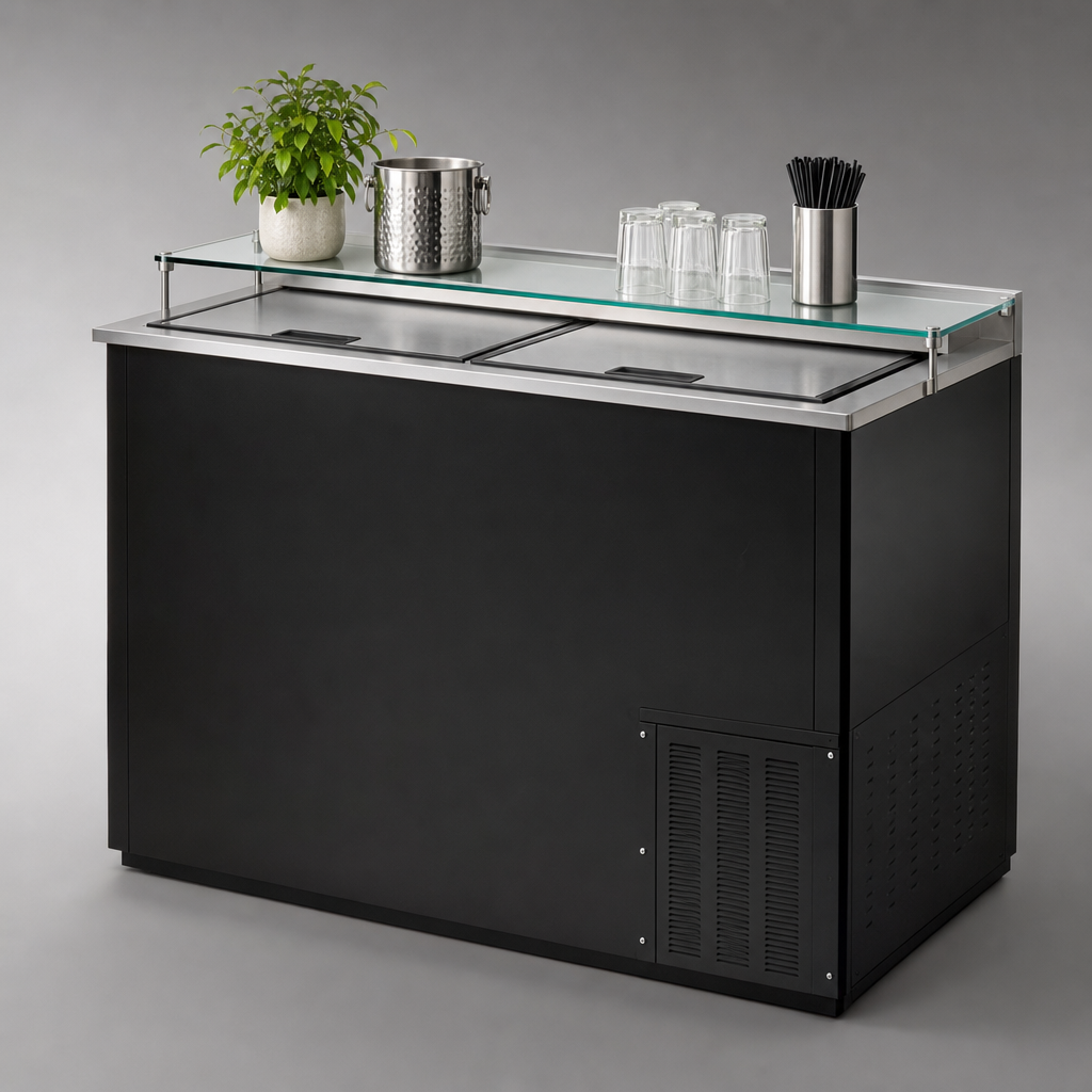 Flat Top With Raised Glass Rail