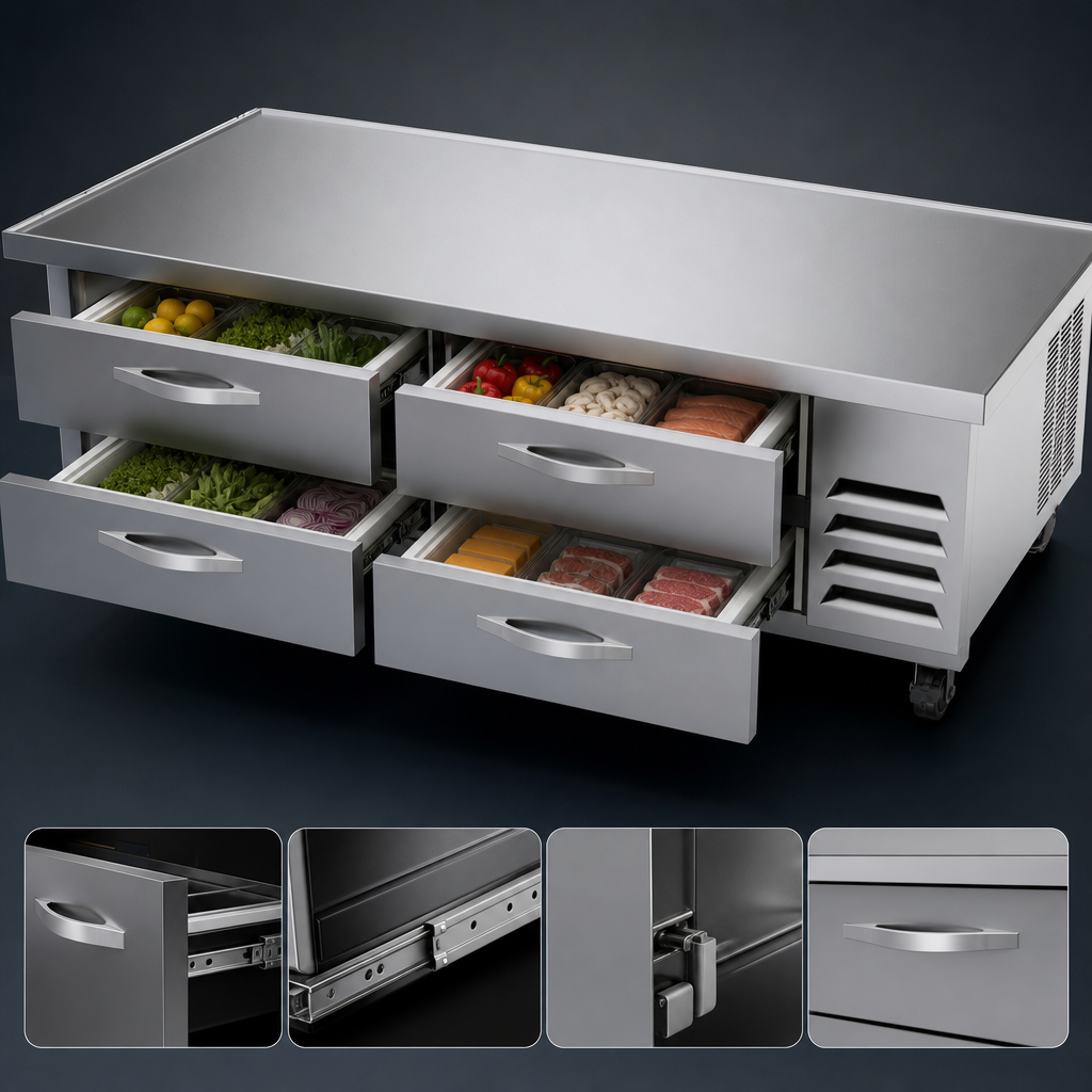 Four Self-Closing Drawers