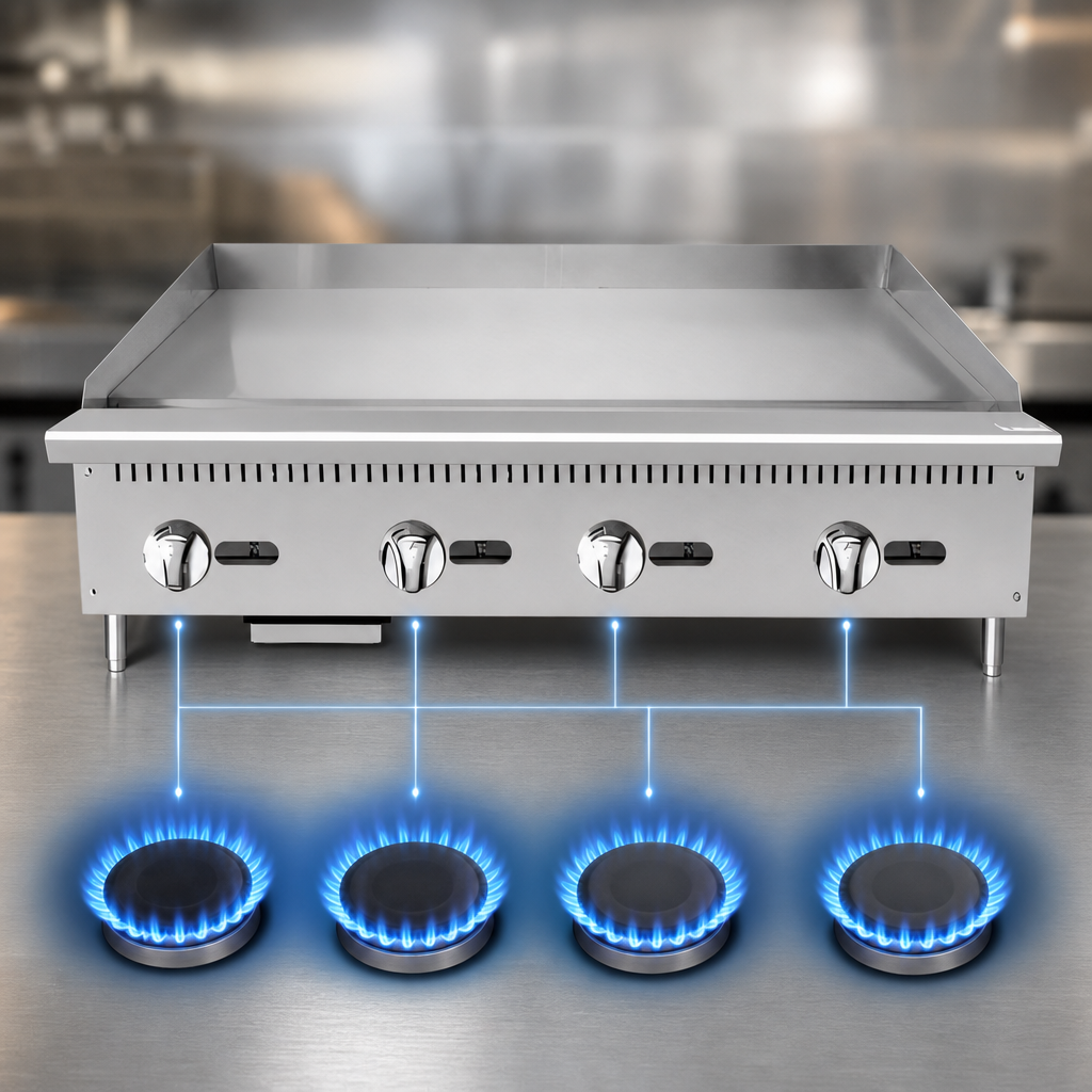 Four High-Output Burners