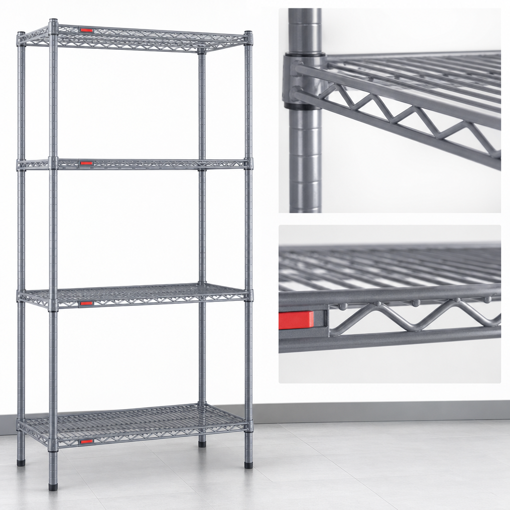 Patented QuadTruss® Wire Shelves