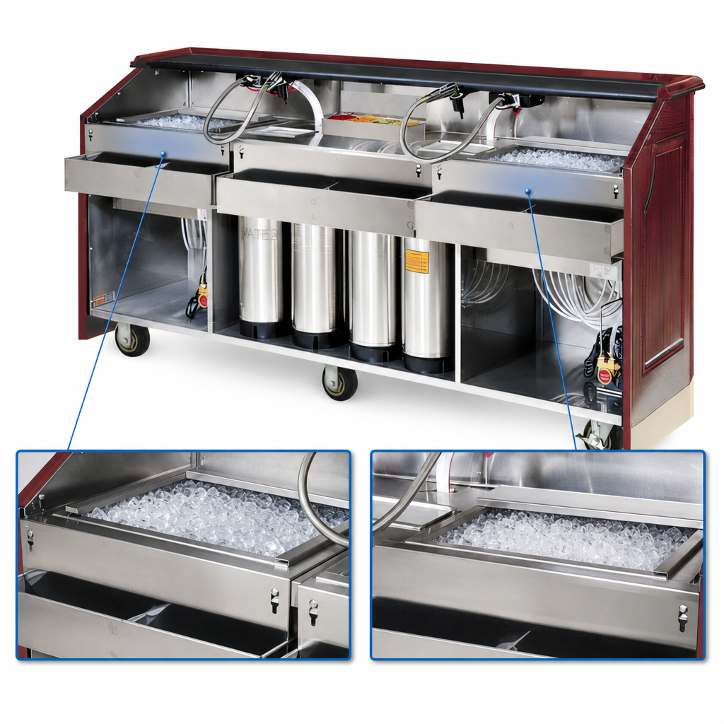 Dual 50 lb. Ice Bins