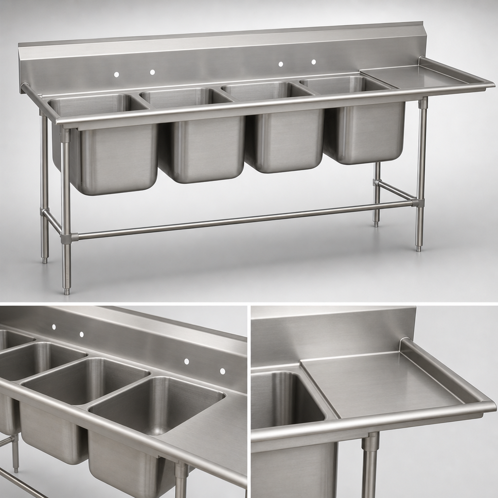 Four Compartments With Right-Hand Drainboard