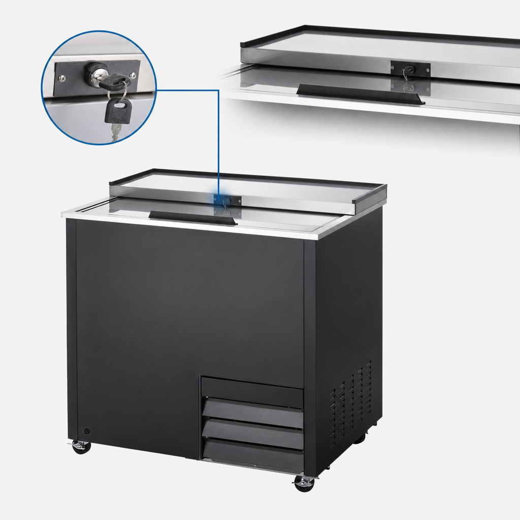 Locking Stainless Steel Sliding Lid