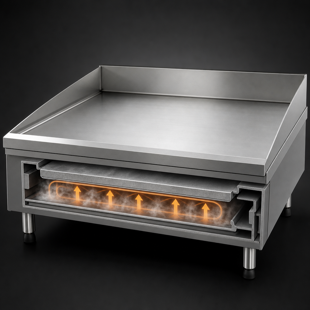 Steam-Heated Cooking Surface