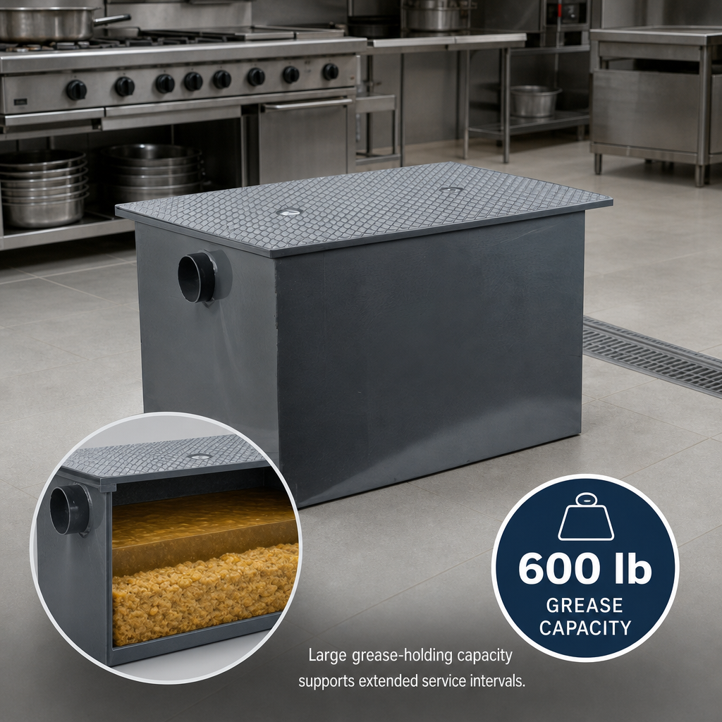 600 lb Grease Capacity