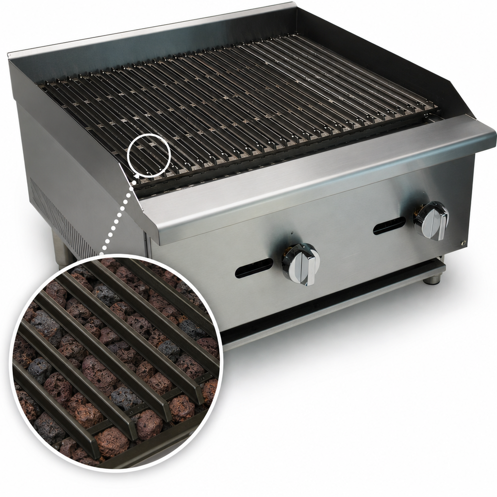 Lava Rock Broiling System