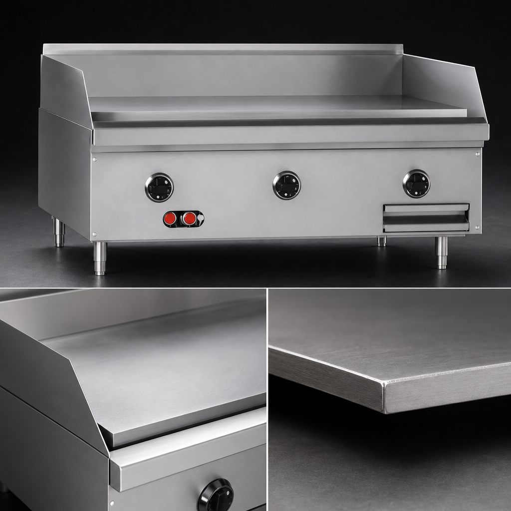 1-Inch Polished Steel Griddle Plate