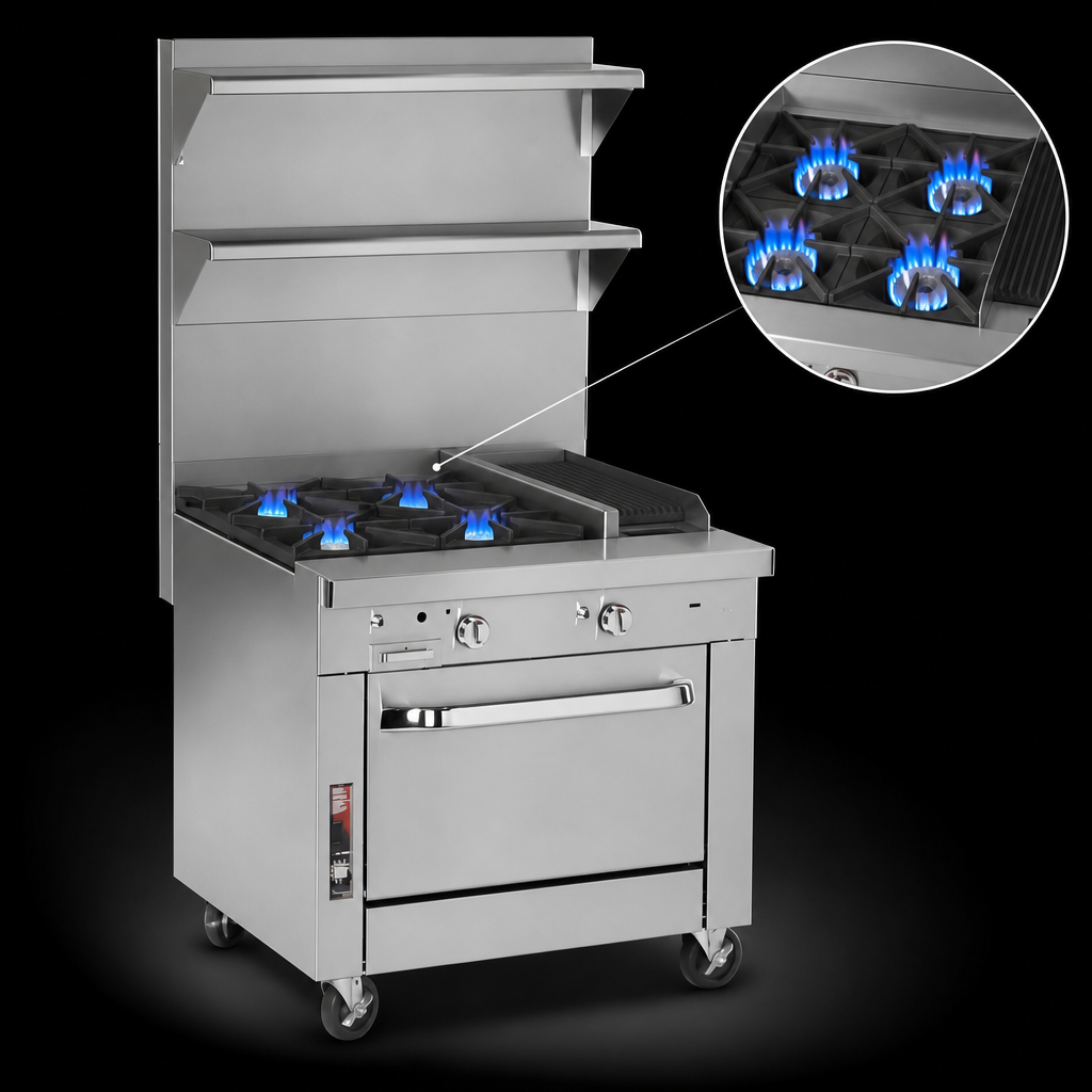 Four Open Burners