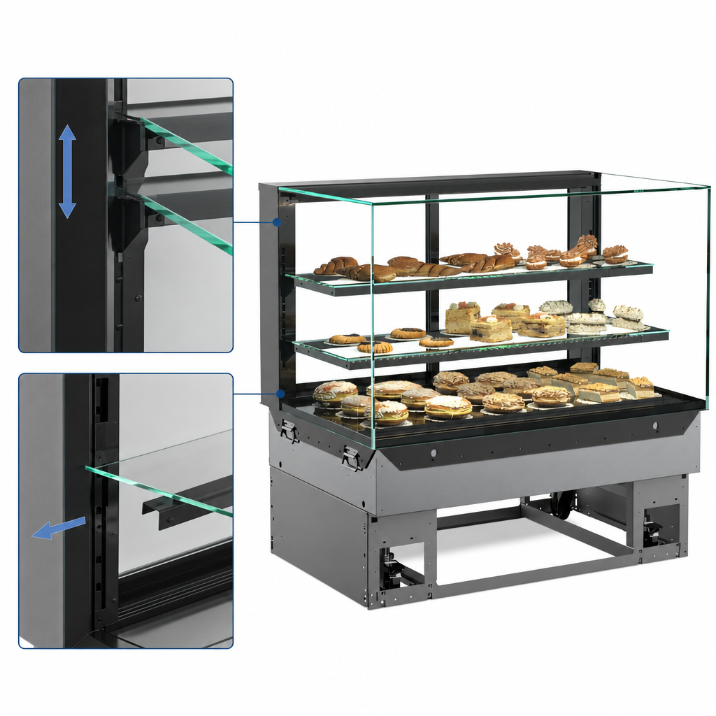 Two Adjustable Glass Shelves