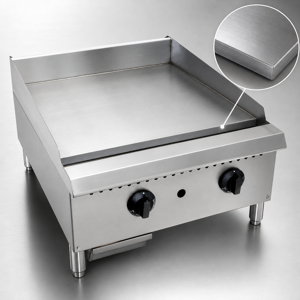 Smooth 1-Inch Steel Griddle Plate