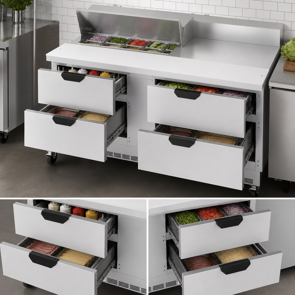 Four Pull-Out Drawers