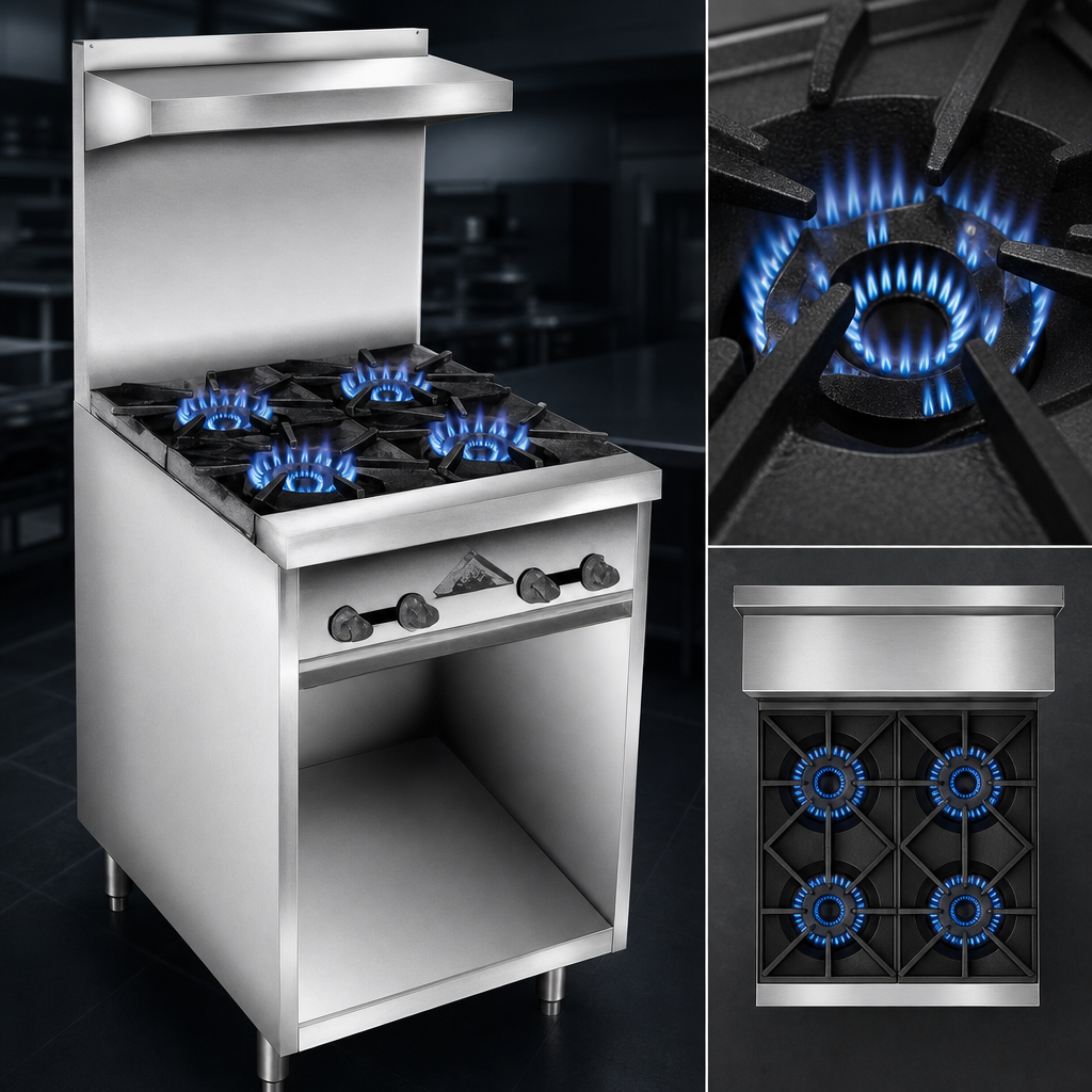 Four 24,000 BTU Star Burners