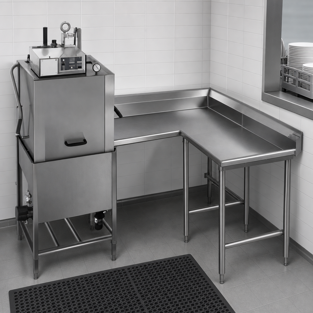 Corner Clean Dishtable Design