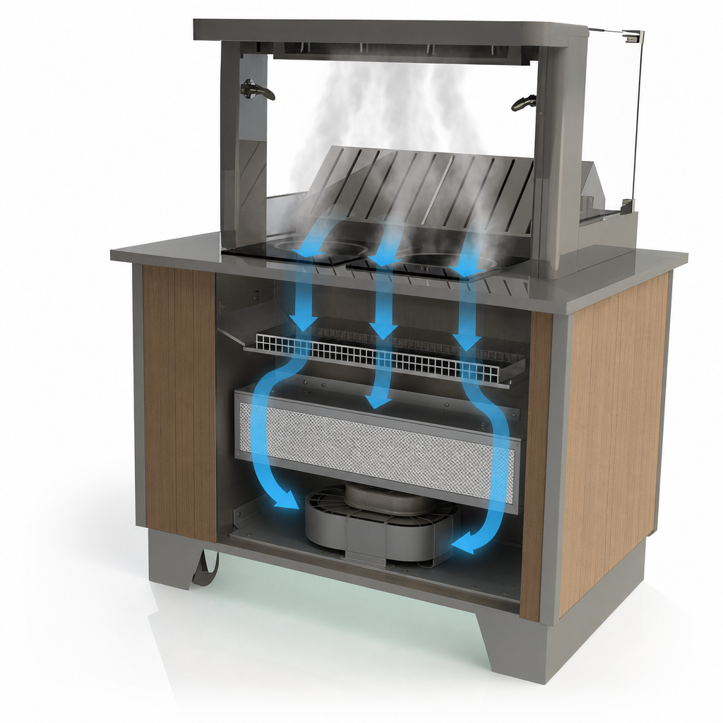 Downdraft Recirculating Vent