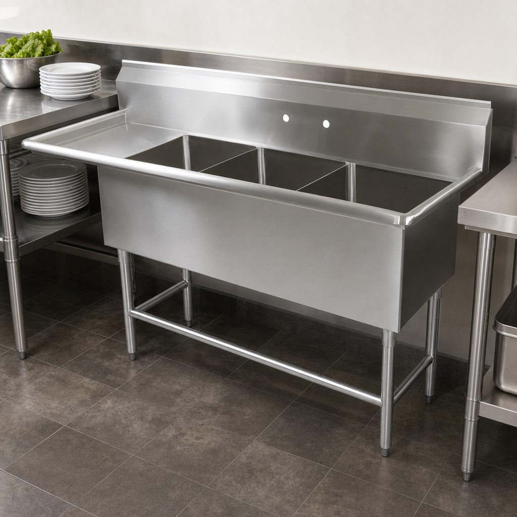 Three-Compartment Sink