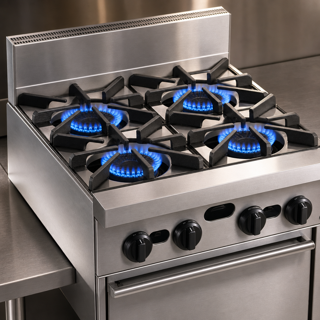 Eight Open Burners