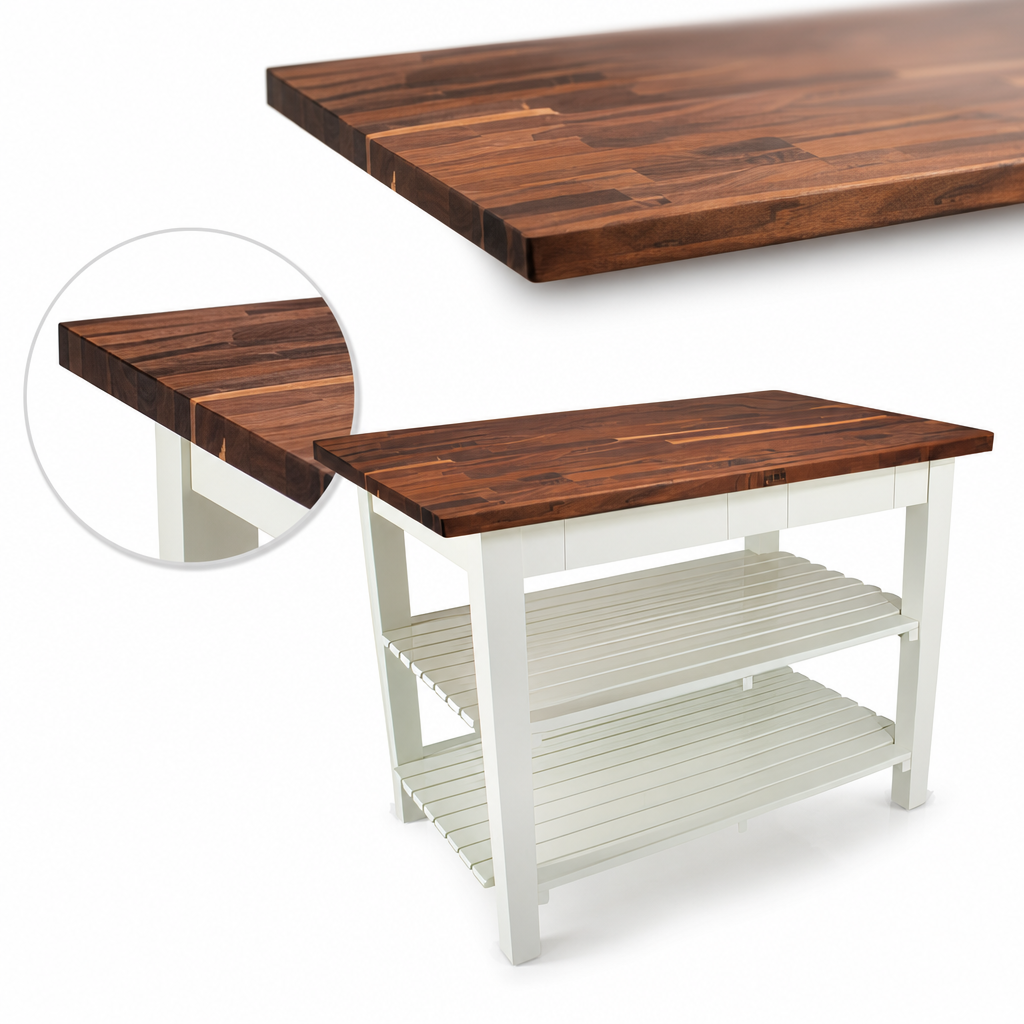 Edge-Grain Walnut Top