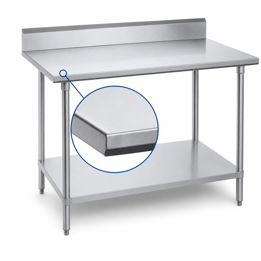 14-Gauge 304 Stainless Steel Top