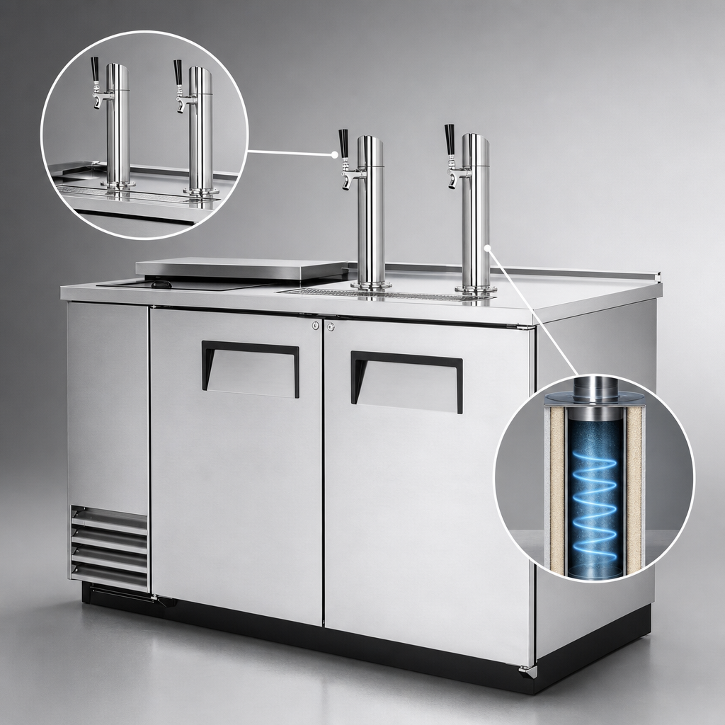 Two Insulated Beer Columns