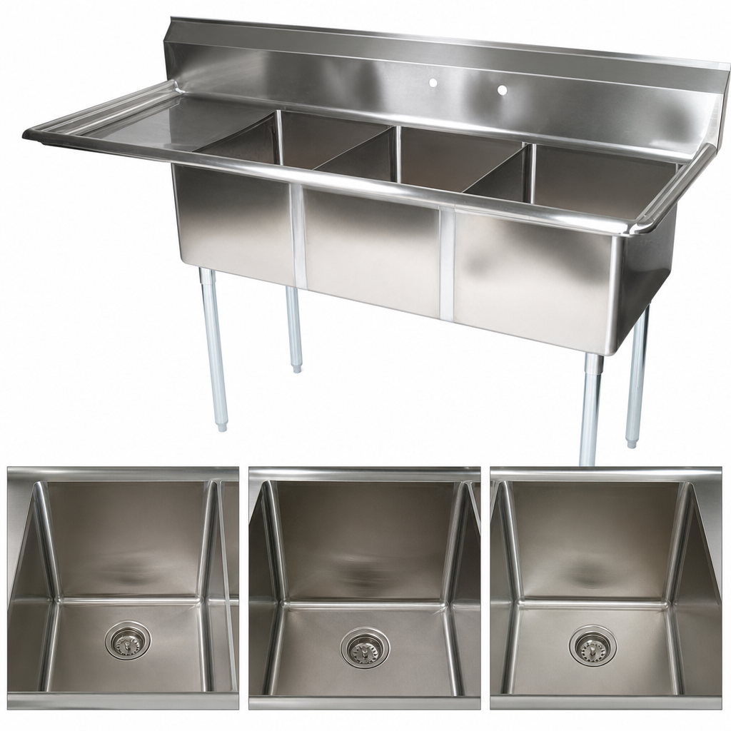 Three Compartment Sink