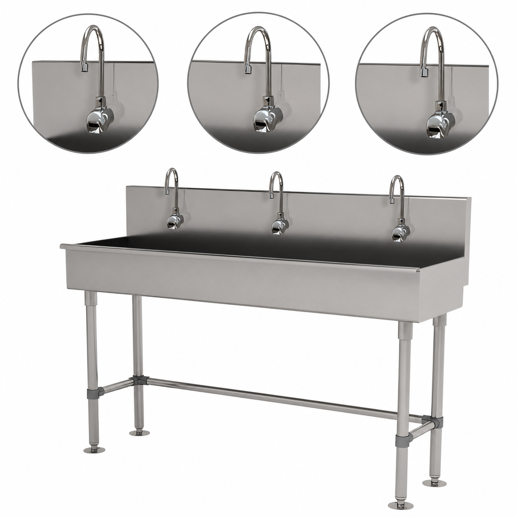 Three Electronic Faucets