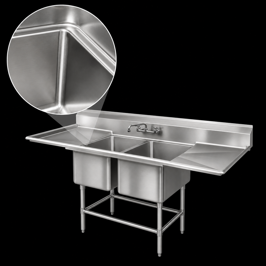 Coved Corner Sink Bowls