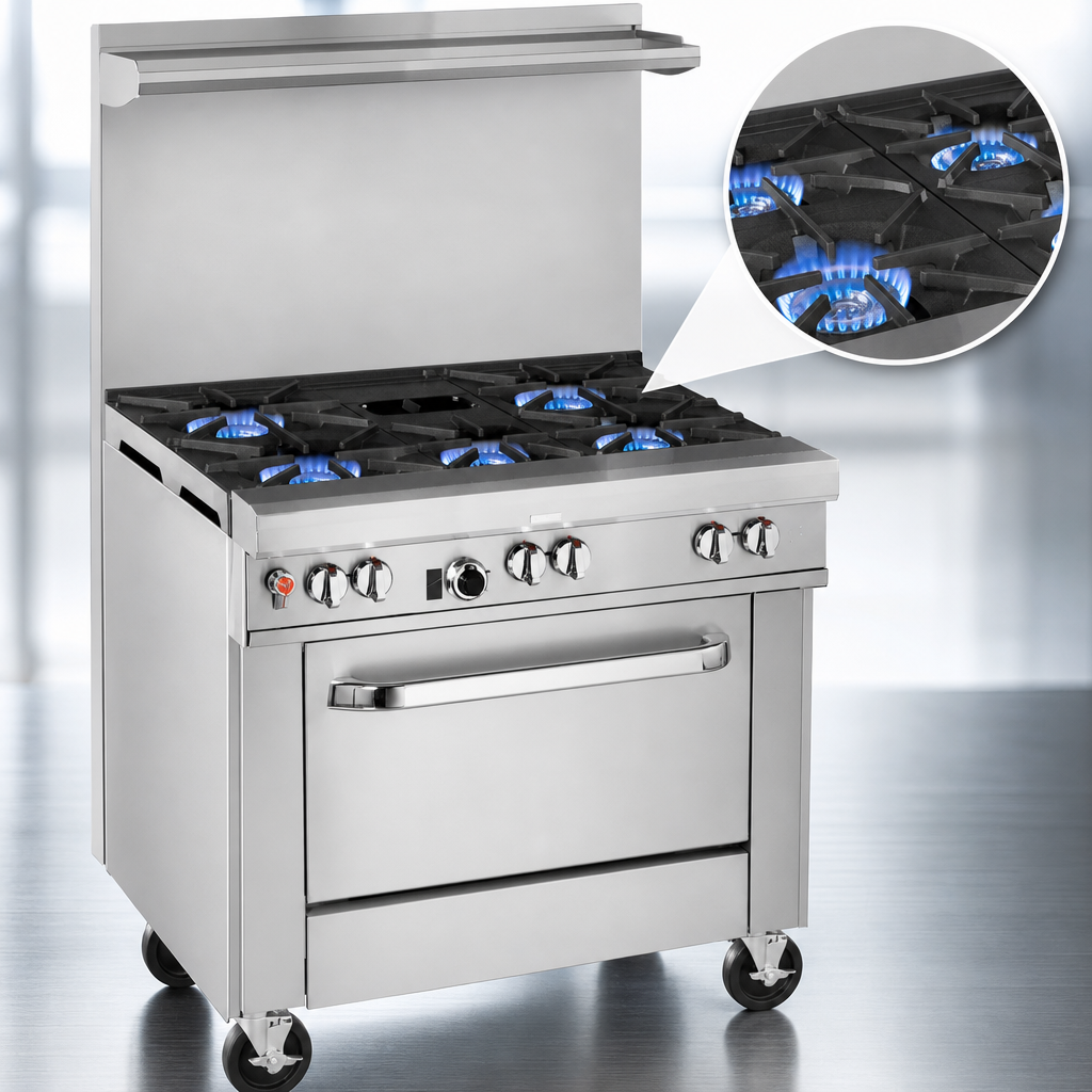 Four Open Burners